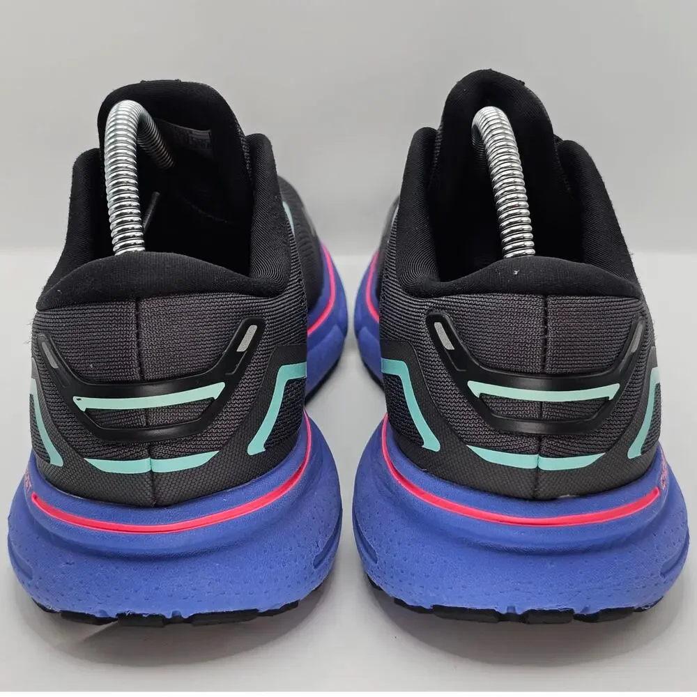 Brooks Ghost 15 Black Blue Aruba Womens 10 Medium B UK 8 Running Shoes Blue Pink